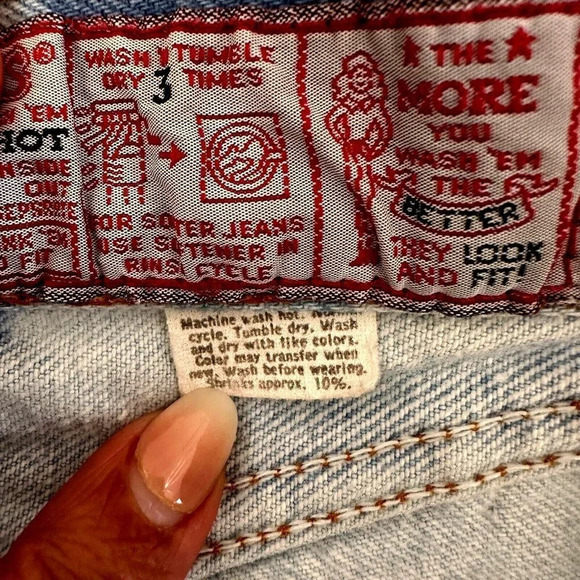 Vintage Levis 501 Jeans Womens 28 x 31 Acid Wash 80s Button Fly High Waist - Picture 6 of 16